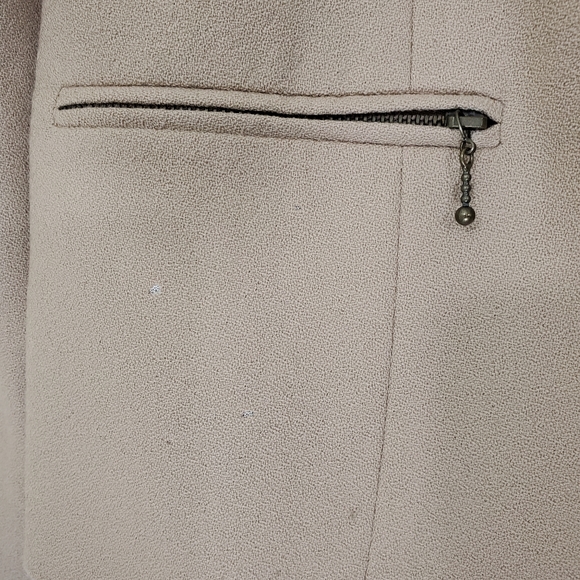 Rafaella 100% Wool Tan Zip Front Jacket, Size 10 - Picture 3 of 11